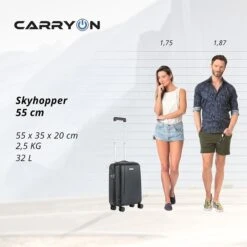CarryOn Skyhopper 55 + 78 Set Black -Samsoni Koffers Winkel image 1011