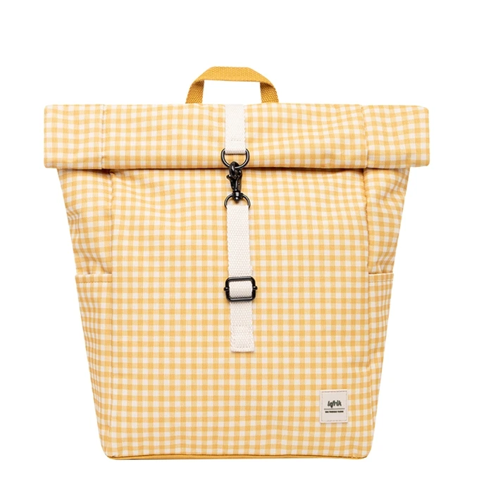 Lefrik Roll Mini Backpack Printed Vichy Mustard 3 Lefrik Roll Mini Backpack Printed Vichy Mustard