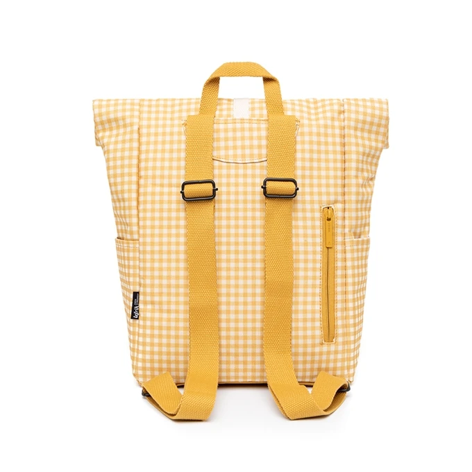 Lefrik Roll Mini Backpack Printed Vichy Mustard 5 Lefrik Roll Mini Backpack Printed Vichy Mustard - Afbeelding 3