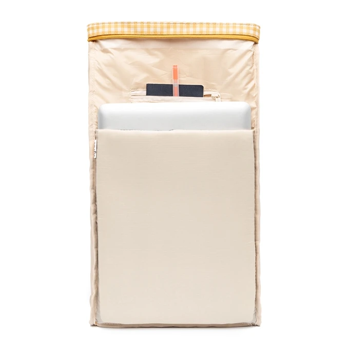 Lefrik Roll Mini Backpack Printed Vichy Mustard 7 Lefrik Roll Mini Backpack Printed Vichy Mustard - Afbeelding 5