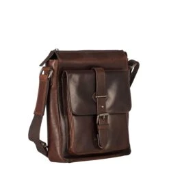 Leonhard Heyden Roma Zipped Messenger Bag S Brown