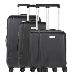 CarryOn Skyhopper 4-Delige Kofferset S/S/M/L Black