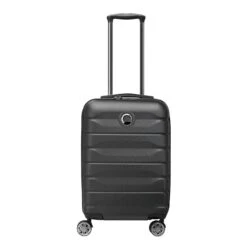 Delsey Air Armour 4 Wheel Slim Cabin Trolley 55/40 Expandable Black