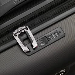 Delsey Air Armour 4 Wheel Slim Cabin Trolley 55/40 Expandable Black -Samsoni Koffers Winkel image 853